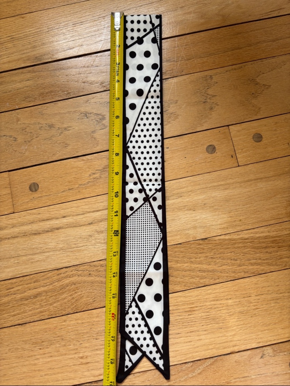 Black & White Polka Dot Neck Scarf - Elegant Women’s Accessory - Picture 4 of 6